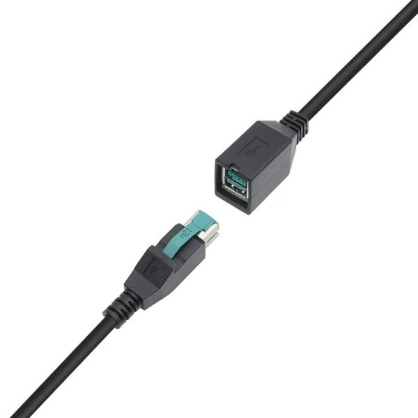 12V 3m Male To Female USB Cable For Car POS Machine Communication