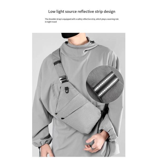 Multi-functional Anti-theft Chest Sling Bag for Men Outdoor Casual Single Shoulder Bag