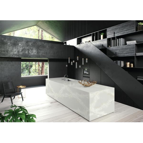 High Density Quartz Stone Top Artificial White Quartz Kitchen Worktops