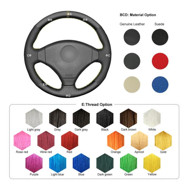Custom Fit Steering Wheel Cover for HONDA Integra Type R DC2 1998-2000 Civic EK9 1997-2002