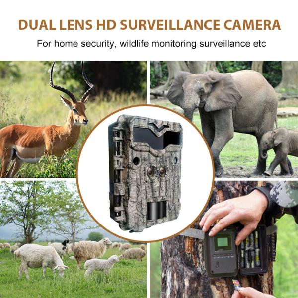 KW698A caméra de chasse à double objectif 2 capteurs caméra de reconnaissance 4K caméra de jeu de vision nocturne