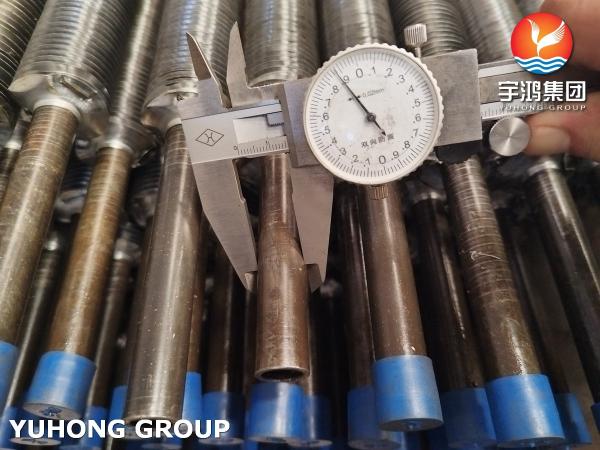 Air Cooler Tube ASTM A179 Spiral Embedded Fin Tube With Aluminium Strip