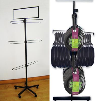 Multi Angle Hooks 3 Tire Pans Metal Floor Display Stands