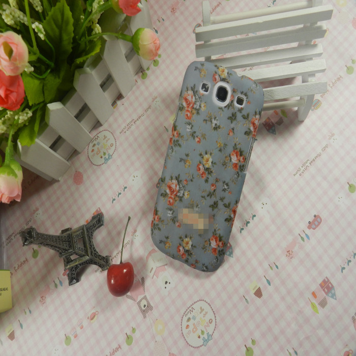 Samsung Galaxy S3 Hard Shell Case Flower Pattern Solid Back Cover