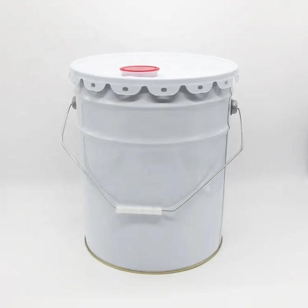Custom Logo Leak Proof Cylindrical Iron Tinplate Pail With Lid For Chemical Liquid Storage