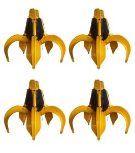 Heavy Duty Construction Excavator Orange Peel Grapple With 4 Fingers