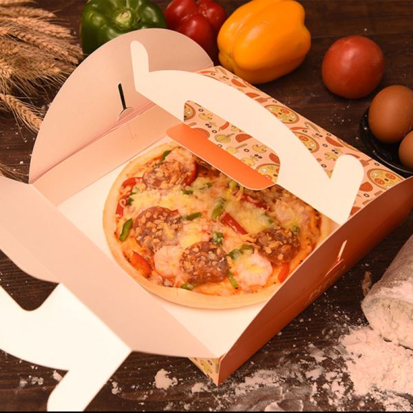 Printed Carton Corrugated Pizza Takeaway Box Container Packaging