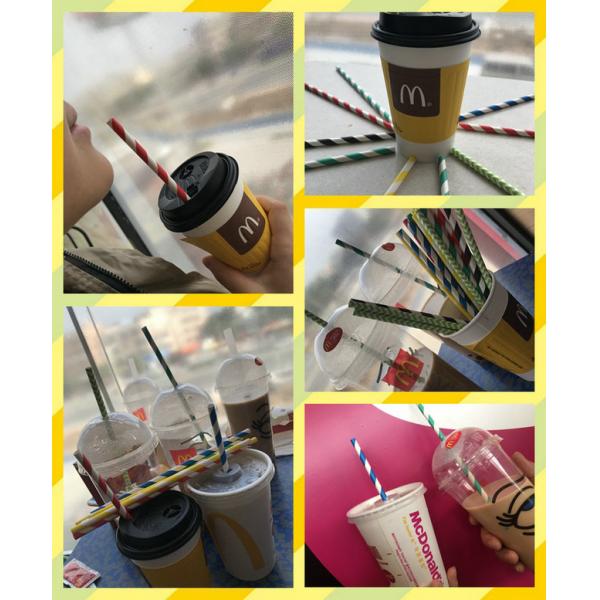 15mm Width 60g Black Printed FDA Straw Craft Paper Roll With Food grade approved