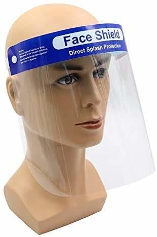 Latex Free Clear Plastic Face Shield Elastic Band Wearing Environmentale Friendly