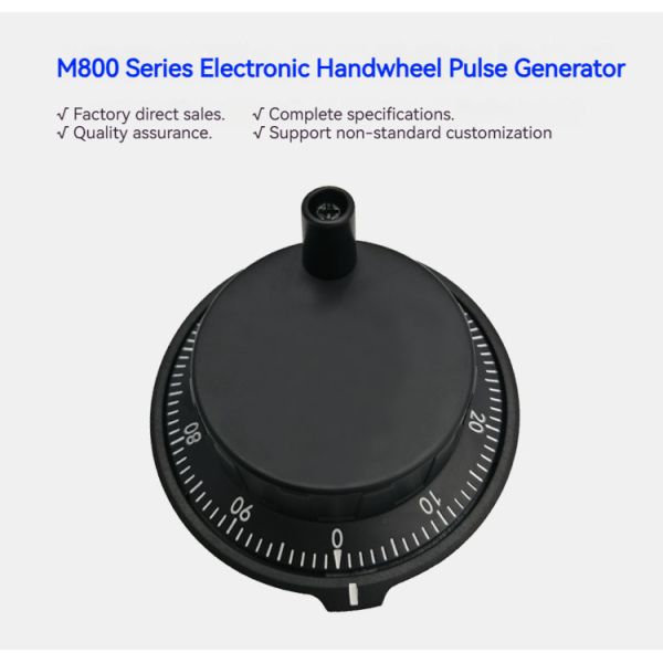 New Hot Selling Handheld 80mm Diameter 100PPR DC5V-24V Manual Pulse Generator Solid Plastic MPG Pendant Handwheel