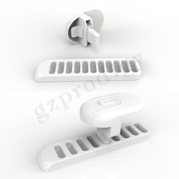 OEM Sturdy Baby Safety Lock ABS Material White Color 156x53x68.5mm