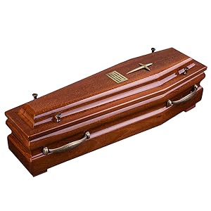 Beautiful Wood Casket Cremation Ashes Adult URN&Infant Casket,Adult Funeral URN (Brown)