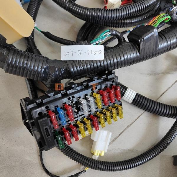 Construction Works PC200-7 PC220-7 Excavator Cab Internal Wiring Harness 20Y-06-71512