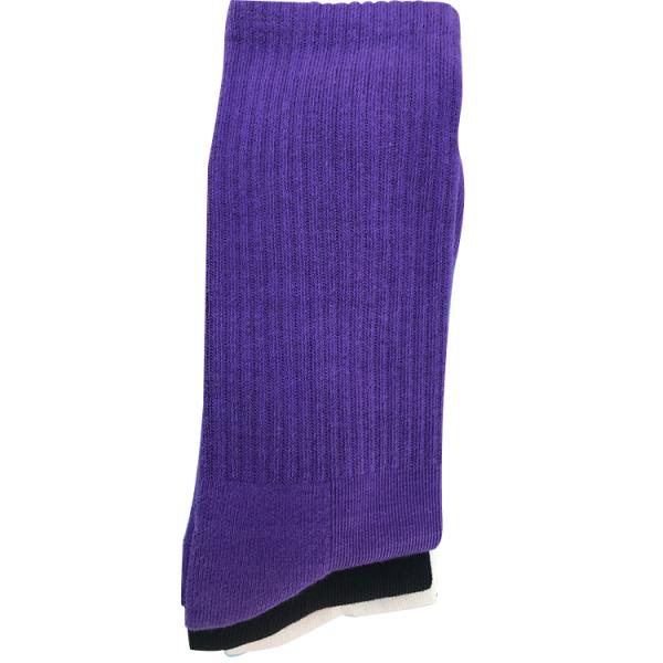 Half Terry Under the Foot Style Sports Socks with Custom Made Knitted Embroidery Logo