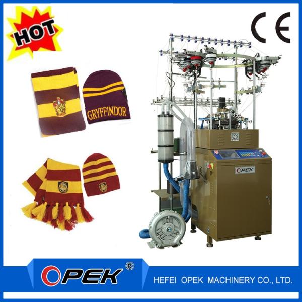 Fully Auto Alarm Digital Knitting Machine for Knitted Hat Scarf in Warp Style