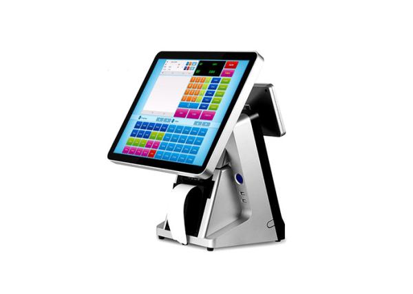 RH 618 Touch Screen Pos Terminal Optional Dual Display With Thermal Printer Built - In