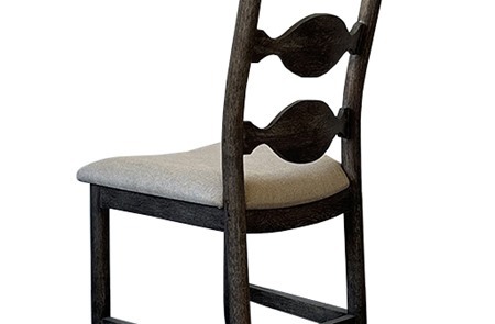 Sculpted Ladder Back Upholstered Dining Chair CYC-056