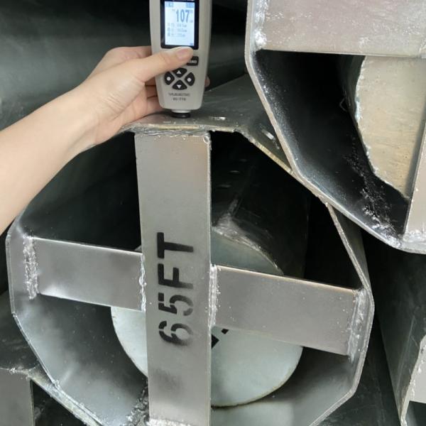 65FT 20M ASTM GR65 Polvo de acero de transmisión de energía galvanizado por sumersión en caliente eléctrica