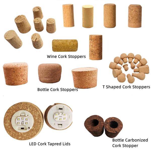 Damp Proof Heat Resistant Natural Cork Lids Bottle Wine Cork Stoppers