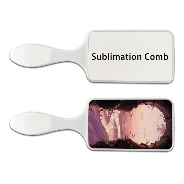 Personalized Plastic Sublimation Hair Brush Blank With Printable Metal Insert For Photo Printing