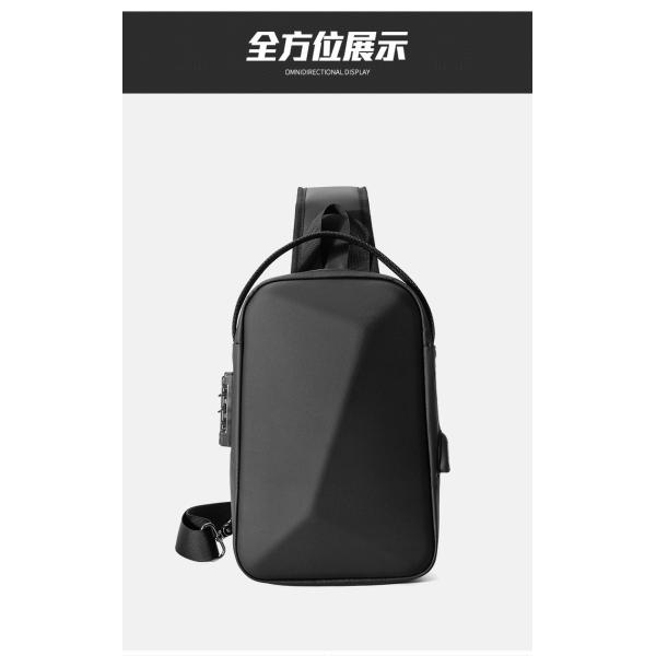 NEW MEN'S CHEST BAG LARGE CAPACITY SHOULDER BAG CROSSBODY BAG MALE LEISURE OFFICE IPAD COMPUTER CHEST BAG HARD SHELL