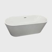 Plancher monté Rectangle acrylique baignoires debout libre Alcove Adultes trempage pour la douche