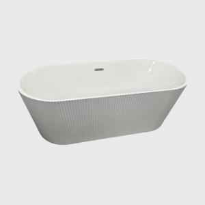 Floor Mounted Rectangle Acrylic Free Standing Bathtubs Alcove Adults Soaking for