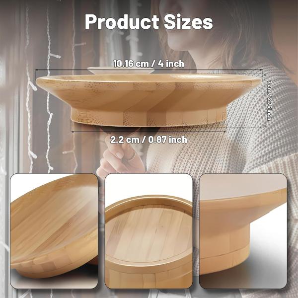 Make Your Party Stand Out Bamboo Wooden Wine Glass Topper for Wine Cup Bowl Coasters