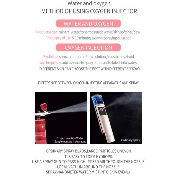 Глубокая очищая электрическая Nano лицевая впрыска дополнительного кислорода воды спрейера тумана