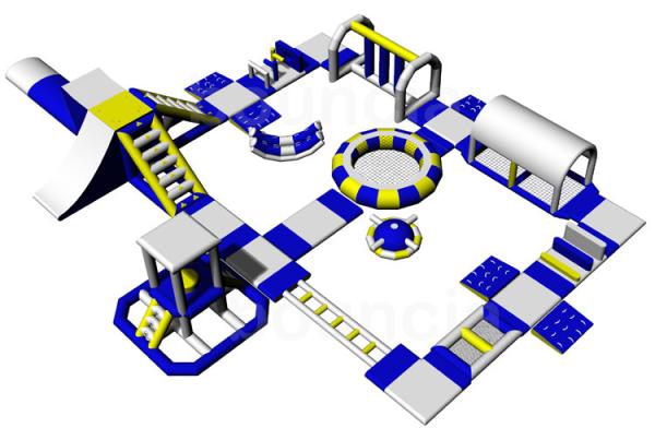 Adult Inflatable Water Play Equipment For Sea / Inflatable Water Park Design Build