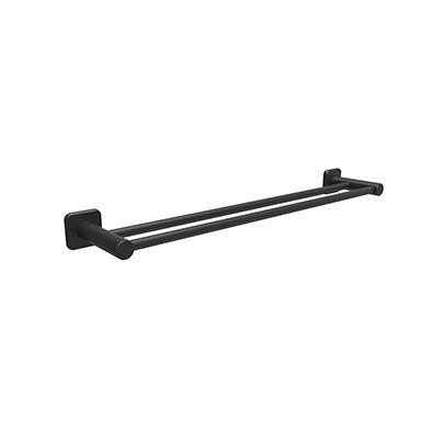 black colour SUS304 double towel bar bathroom accessories towel rod