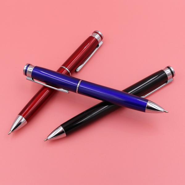 Metal Thick Barrel Ballpoint Pen Customized Logo 1.0mm Twist Type Business Ball Pen