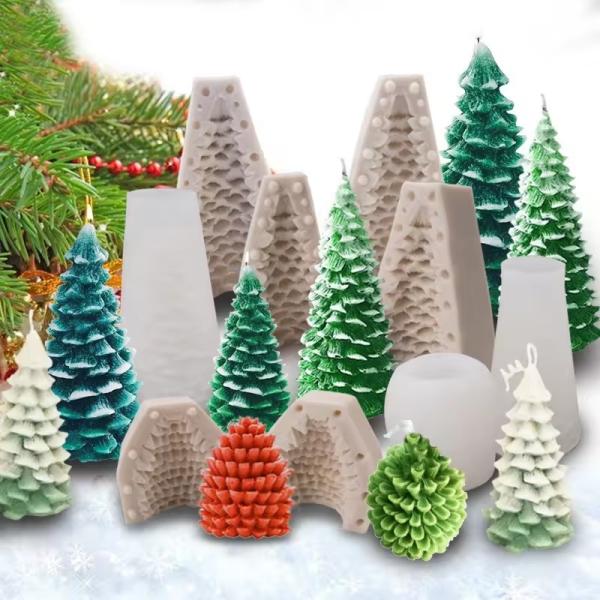 Silicone Soap Candle Mold Luxury Decorative Christmas Tree Cake Mold