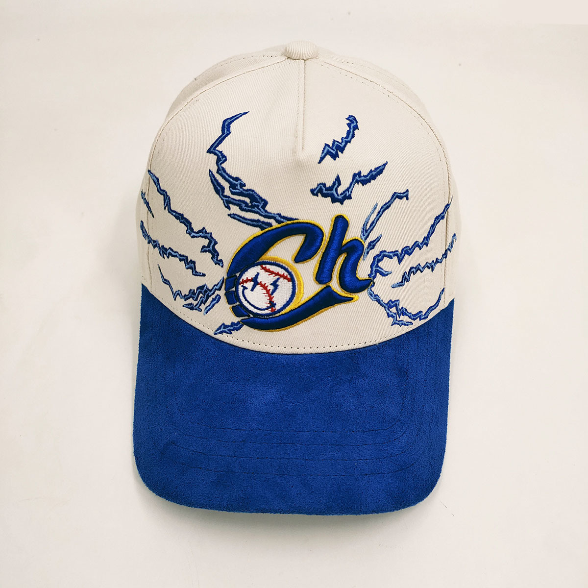 Team Baseball Cap 5 panel Mid Profile Viewer In Suede Interior Stitch Cotton Snapback Silk Fabric Covers Embroidery