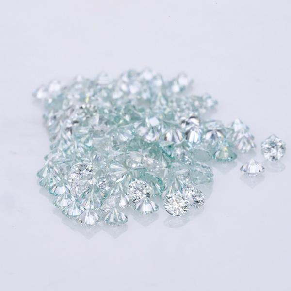 Round Brilliant Cut Silicon Carbide Light Blue Moissanite Lab Created 8mm