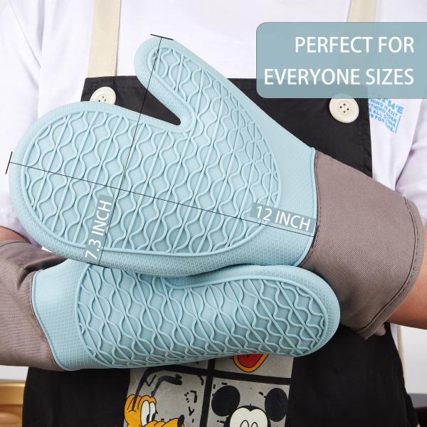 Silicone Heat Resistant Oven Mitts And Pot Holders Sets BBQ Baking Gloves Silicone Kitchen Household Utensil Tools