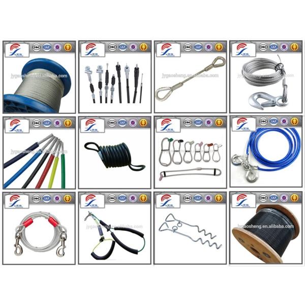 Color PVC Coated Wire Rope Plastic Coated Steel Cable 1-20mm