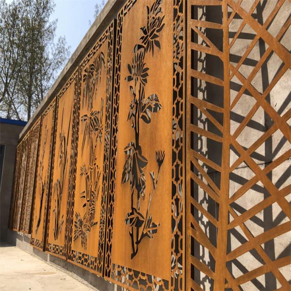 Tela decorativa decorativa do jardim dos painéis 900mm do metal de Corten