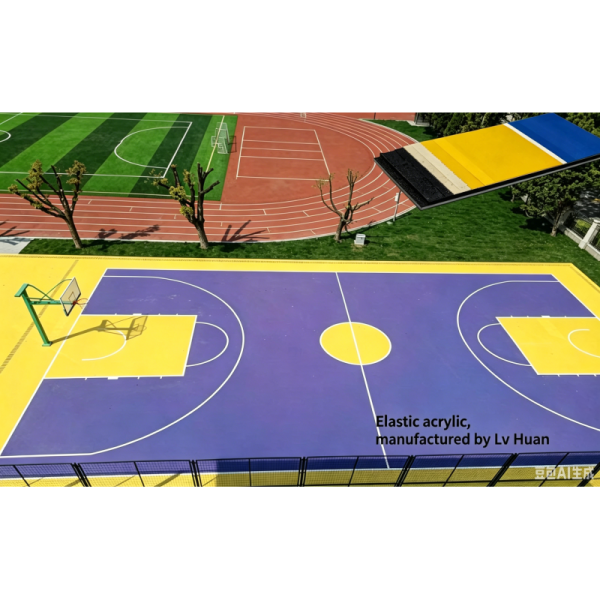 3mm - 5mm Outdoor Sports Court Surface Water Based Cushioned Acrylic Tennis Courts