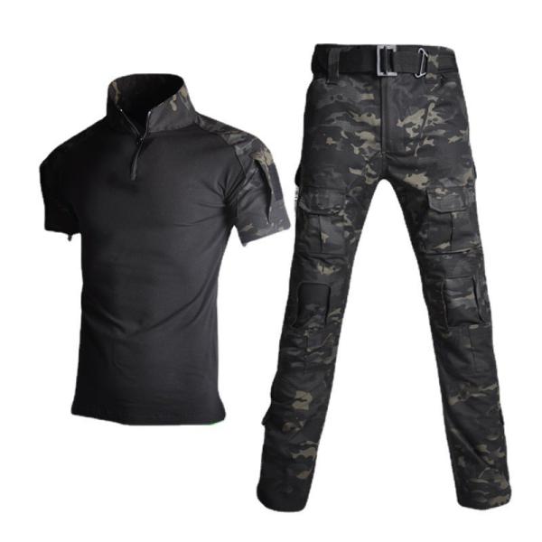 Camouflage Short-Sleeved Frog Suit Set Without Protective Gear