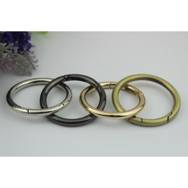 Metal hardware 38MM hanging brush anti brass spring ring o ring for handbag