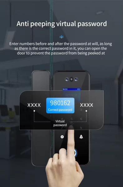 Glass Smart Door Lock Office Glass Door Locks sliding glass door safety lock