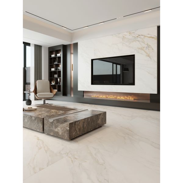 Super White Texture Non Slip Indoor Tiles Soft Light Fish Maw Gold Room Floor Tiles