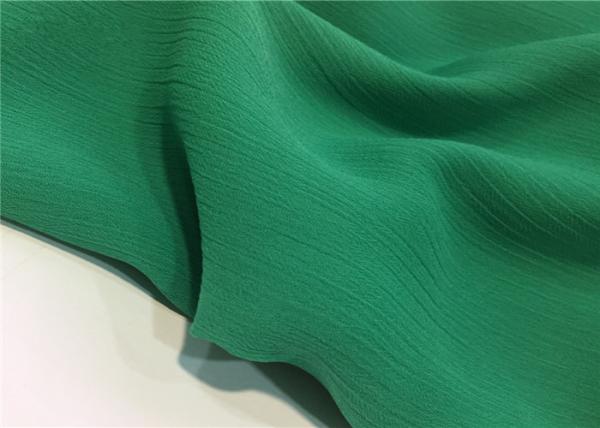 Silk - Like Smooth Lightweight Chiffon Fabric , 50D Bright Pleated Chiffon Fabric