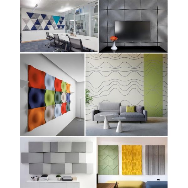 Eco-Friendly pet polyester acoustic panel Effective Noise Reduction pet acoustic board For Office studios and homes
