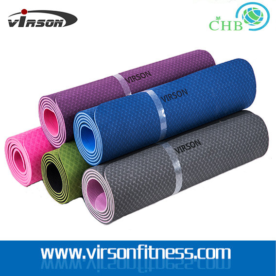 Ningbo Virson yoga mat .yoga mat online.TPE yoga mat. double Layer TPE yoga mat