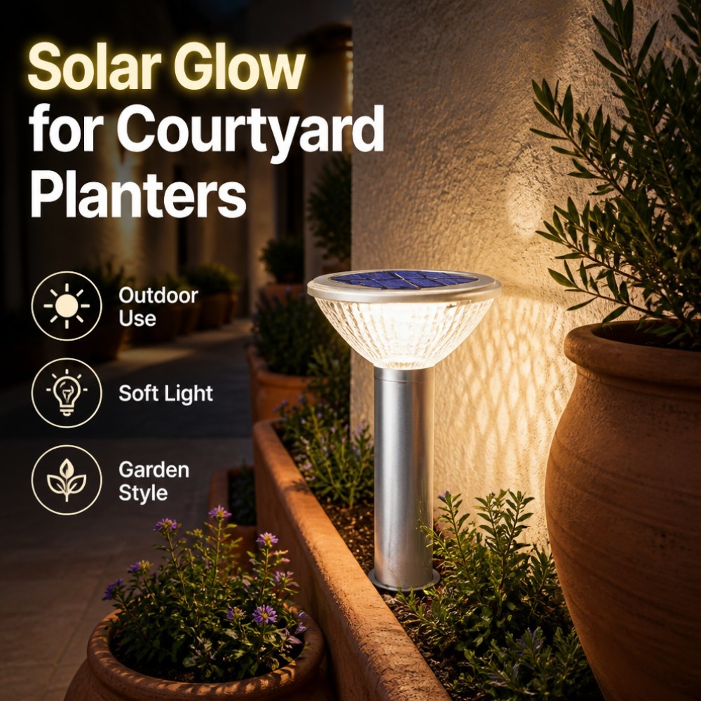 Multi Mount Solar LED Garden Light IP65 Waterproof Wide Coverage for Parks Pathways