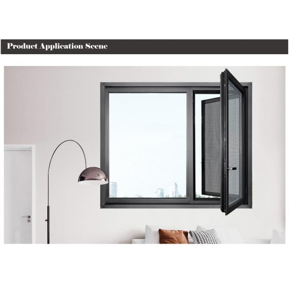 Outward Double Glazed Mesh Aluminum Swing Window Europe Heat Insulation