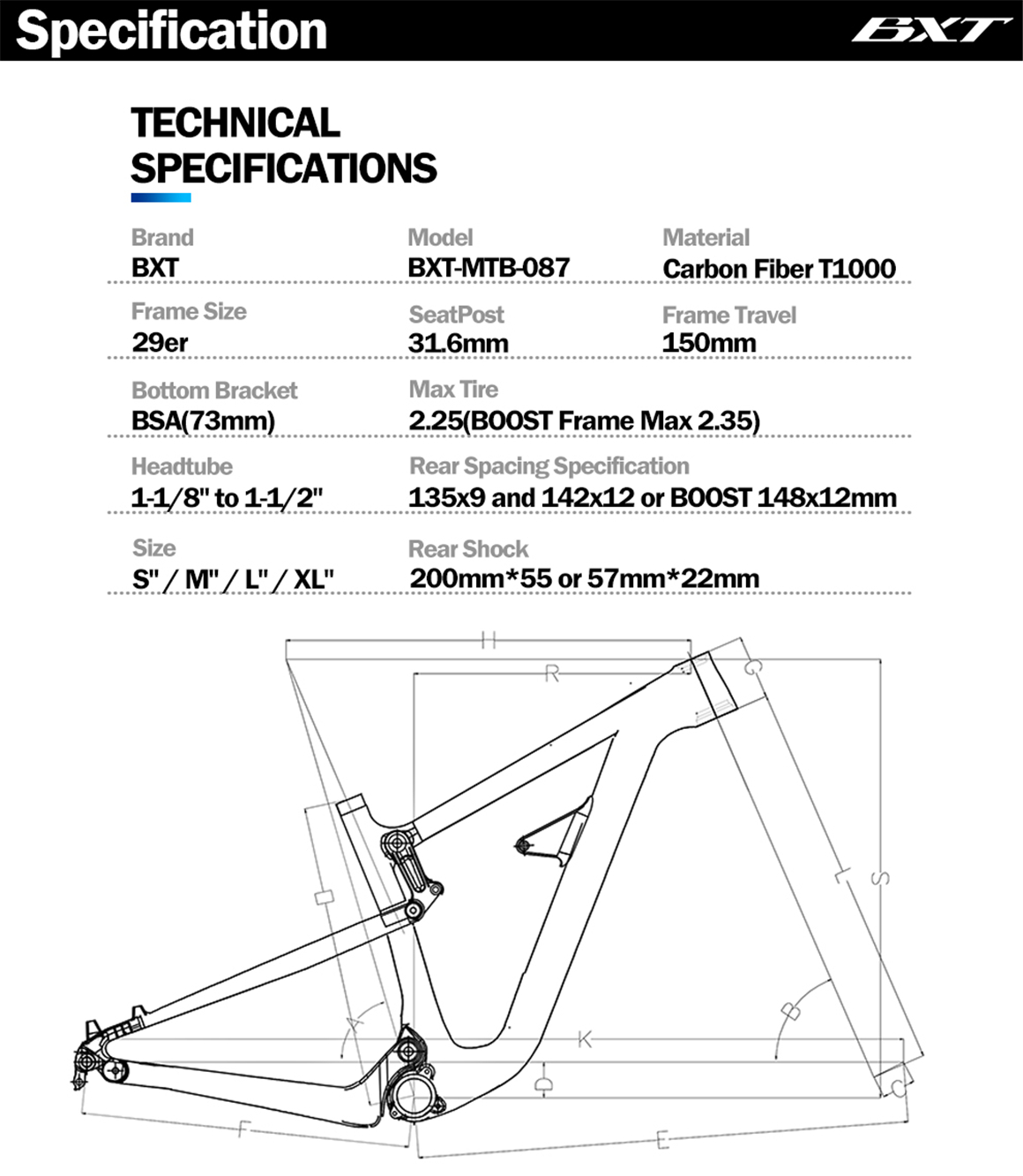 Перемещение 150mm рамки Hardtail поддержки рамки MTB 29er горного велосипеда Hardtail углерода подвеса
