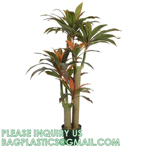Dracaena Silk Plant Artificial 5ft Faux House Plants Evergreen Dracaena Marginata Fake Yucca Palm Trees in Pot